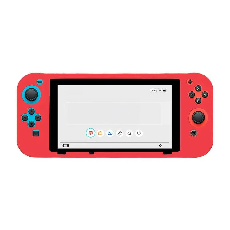 Game Console Solid Color Silicone Full Protective Case, For Nintendo Switch
