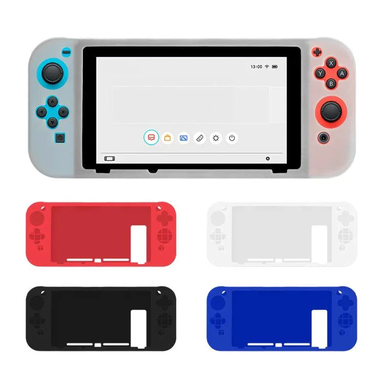 Game Console Solid Color Silicone Full Protective Case, For Nintendo Switch