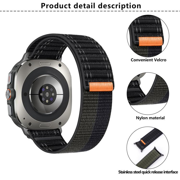 Kalebol Hook and Loop Fastener Nylon Strap, For Samsung Galaxy Watch Ultra 47mm / Ultra 2025
