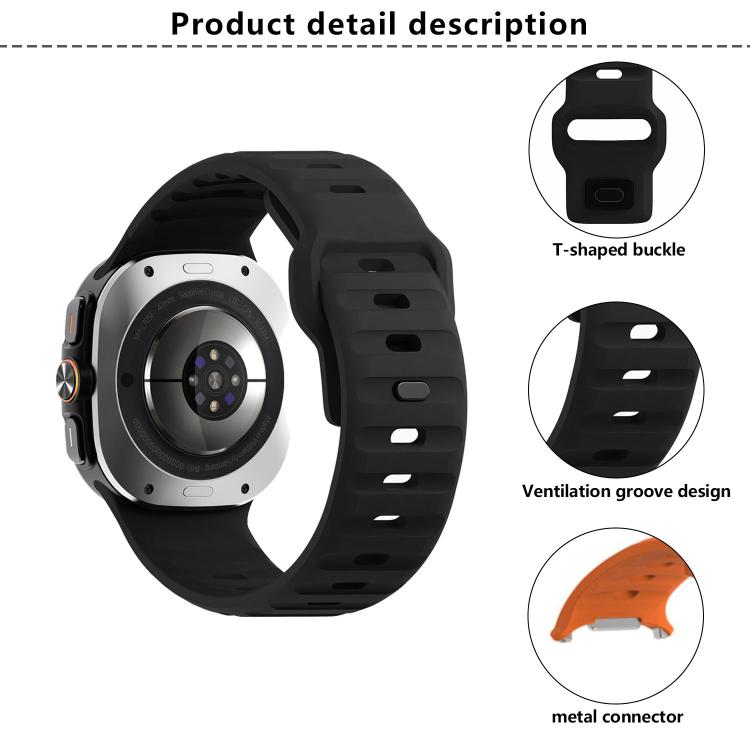 Kalebol Wave Reverse Buckle Silicone Strap, For Samsung Galaxy Watch Ultra 47mm / Ultra 2025