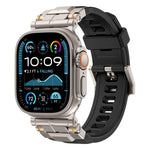 Alloy Connector Silicone Watch Strap, For Apple Watch 46mm / 49mm / 45mm / 44mm