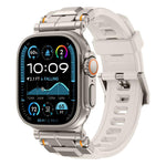 Alloy Connector Silicone Watch Strap, For Apple Watch 46mm / 49mm / 45mm / 44mm