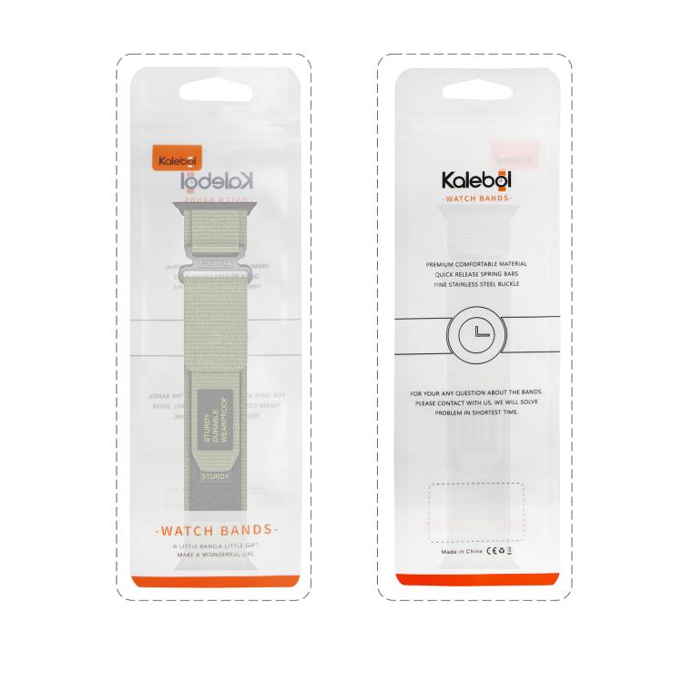 Kalebol Simple Two Section Nylon Strap, For Apple Watch 46mm / 49mm / 45mm / 44mm, For Apple Watch 42mm / 41mm / 40mm / 38mm