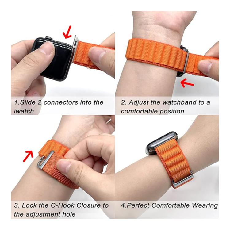 Kalebol Aline Nylon Loop Watch Band, For Apple Watch 46mm / 49mm / 45mm / 44mm, For Apple Watch 42mm / 41mm / 40mm / 38mm