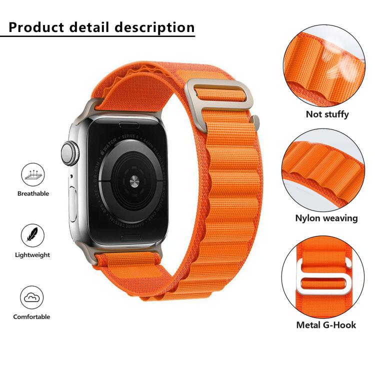 Kalebol Aline Nylon Loop Watch Band, For Apple Watch 46mm / 49mm / 45mm / 44mm, For Apple Watch 42mm / 41mm / 40mm / 38mm