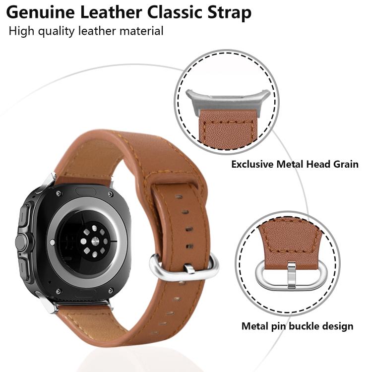 Kalebol Genuine Leather Watch Band, For Samsung Galaxy Watch Ultra 47mm / Ultra 2025