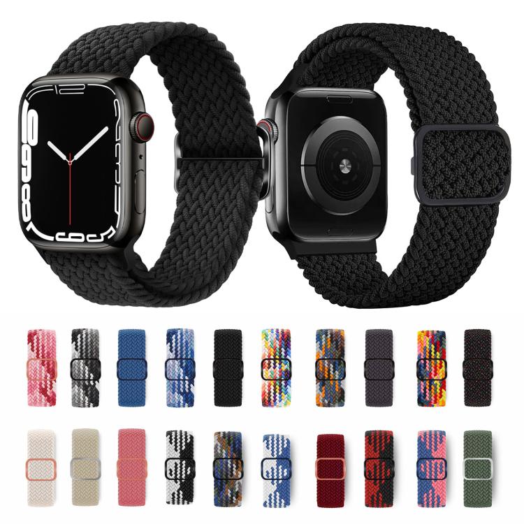 Kalebol Eight Buckle Nylon Braided Watch Band, For Apple Watch 46mm / 49mm / 45mm / 44mm, For Apple Watch 42mm / 41mm / 40mm / 38mm