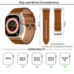 Kalebol Genuine Leather Watch Band, For Apple Watch 46mm / 49mm / 45mm / 44mm
