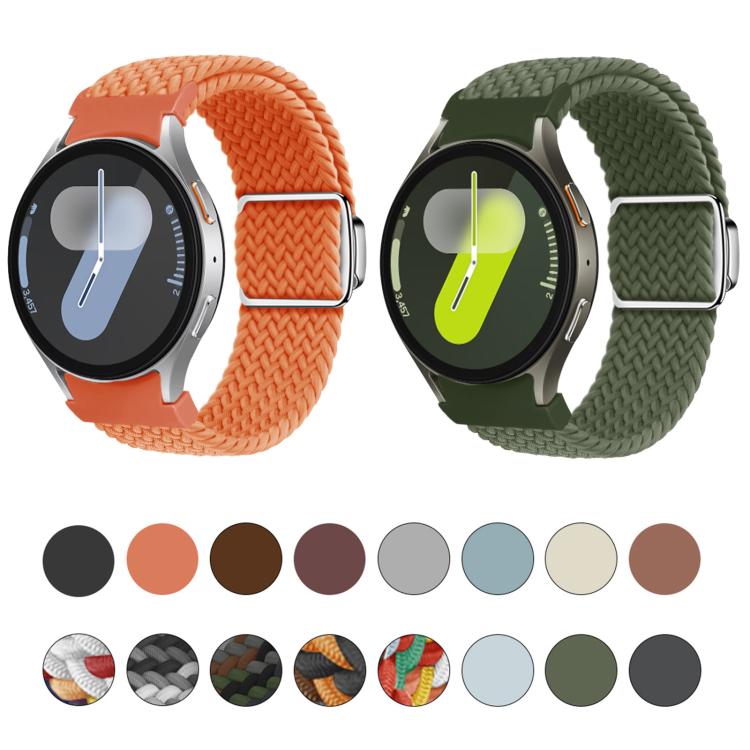 Kalebol Button Braided Loop Magnetic Buckle Watch Band, For Samsung Galaxy Watch 5 Pro / 6 / 7