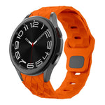 Kalebol Football Pattern Reverse Buckle Silicone Strap, For Samsung Galaxy Watch 4 / 5 / 6