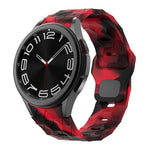 Kalebol Football Pattern Reverse Buckle Silicone Strap, For Samsung Galaxy Watch 4 / 5 / 6