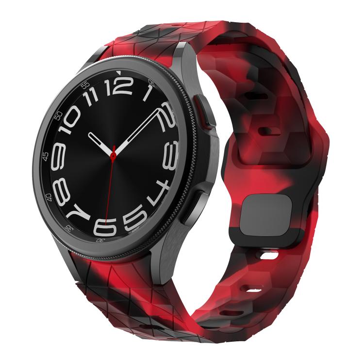 Kalebol Football Pattern Reverse Buckle Silicone Strap, For Samsung Galaxy Watch 4 / 5 / 6