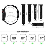 Kalebol Reverse Buckle Silicone Watch Band, For Apple Watch 46mm / 49mm / 45mm / 44mm, For Apple Watch 42mm / 41mm / 40mm / 38mm