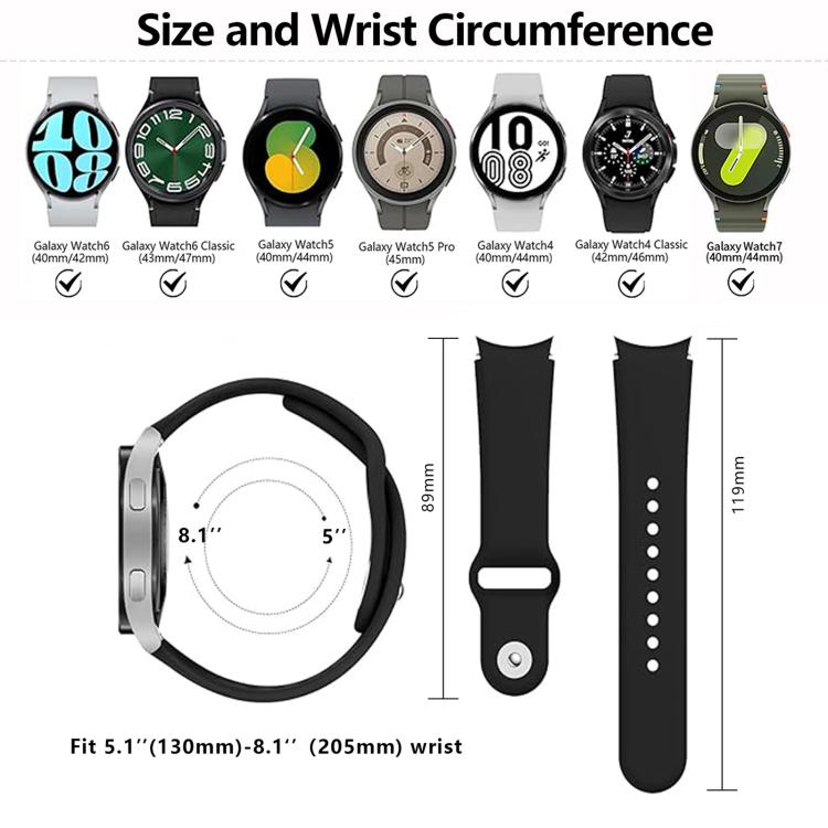 Kalebol Reverse Buckle Silicone Watch Band, For Samsung Galaxy Watch 7 / 6 / 5 / 4