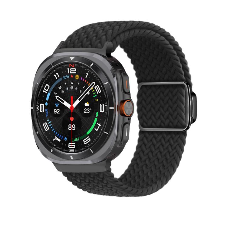 Kalebol Braided Loop Magnetic Black Buckle Watch Band, For Samsung Galaxy Watch Ultra 47mm / Ultra 2025