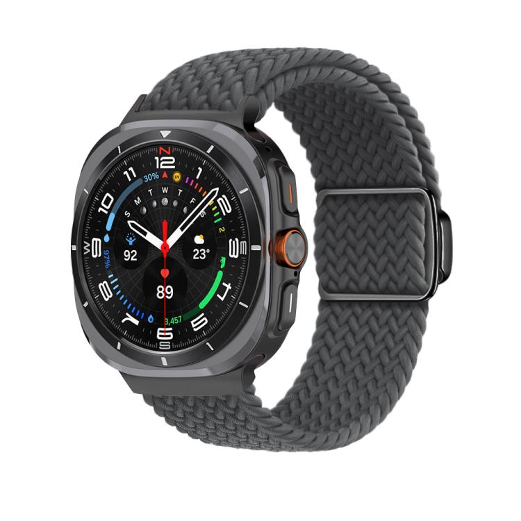 Kalebol Braided Loop Magnetic Black Buckle Watch Band, For Samsung Galaxy Watch Ultra 47mm / Ultra 2025