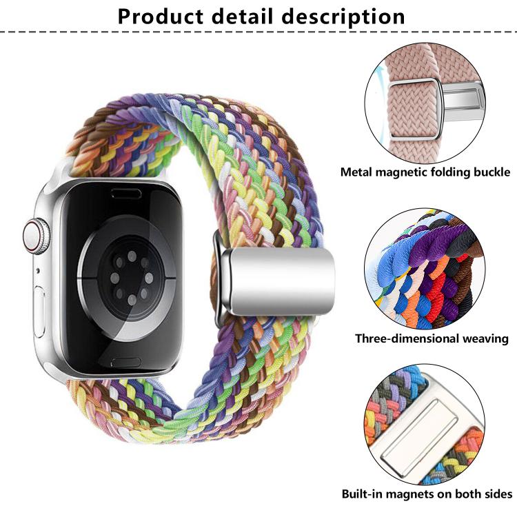 Kalebol Nylon Loop Magnetic Buckle Watch Band, For Apple Watch 46mm / 49mm / 45mm / 44mm, For Apple Watch 42mm / 41mm / 40mm / 38mm