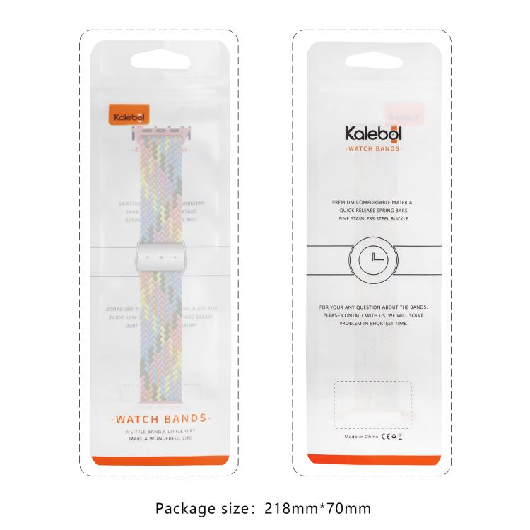 Kalebol Nylon Loop Magnetic Buckle Watch Band, For Apple Watch 46mm / 49mm / 45mm / 44mm, For Apple Watch 42mm / 41mm / 40mm / 38mm