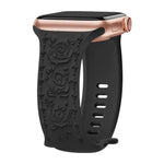 Kalebol 8-shaped Buckle Rose Embossed Silicone Watch Band, For Apple Watch 46mm / 49mm / 45mm / 44mm, For Apple Watch 42mm / 41mm / 40mm / 38mm