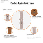 Kalebol 8-shaped Buckle Rose Embossed Silicone Watch Band, For Apple Watch 46mm / 49mm / 45mm / 44mm, For Apple Watch 42mm / 41mm / 40mm / 38mm