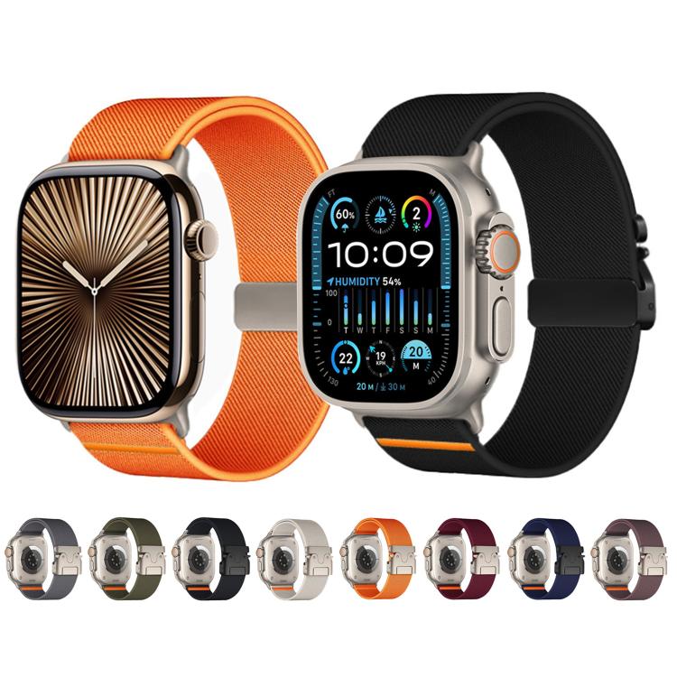 Kalebol Parachute Buckle Elastic Nylon Watch Band, For Apple Watch 46mm / 49mm / 45mm / 44mm, For Apple Watch 42mm / 41mm / 40mm / 38mm