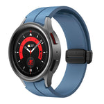 Kalebol Concave Folding Magnetic Buckle Silicone Strap, For Samsung Galaxy Watch7 / 6 / 5
