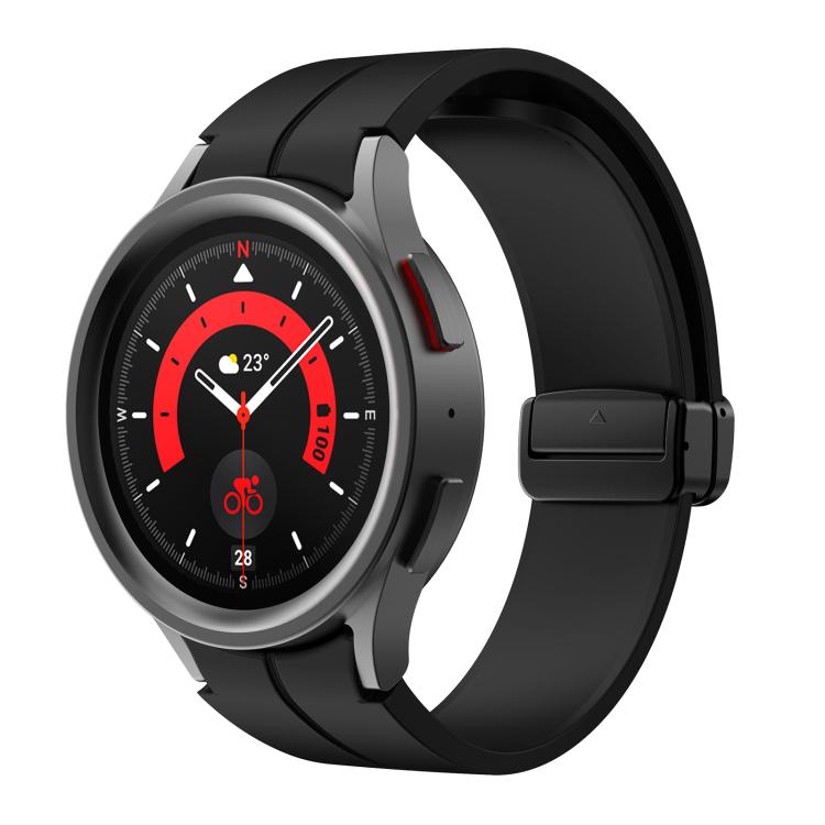 Kalebol Concave Folding Magnetic Buckle Silicone Strap, For Samsung Galaxy Watch7 / 6 / 5