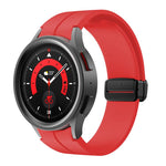 Kalebol Concave Folding Magnetic Buckle Silicone Strap, For Samsung Galaxy Watch7 / 6 / 5