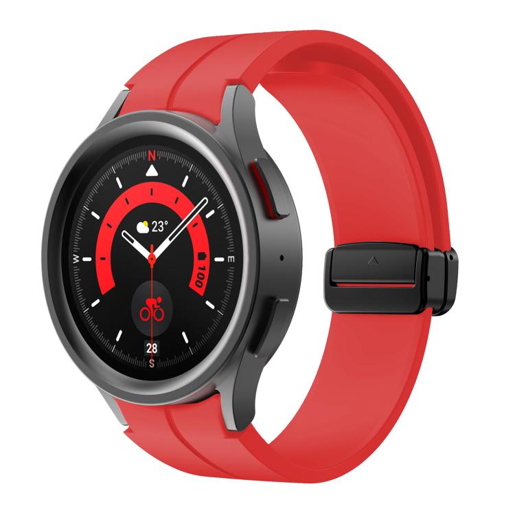 Kalebol Concave Folding Magnetic Buckle Silicone Strap, For Samsung Galaxy Watch7 / 6 / 5
