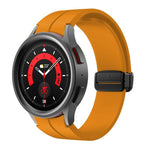 Kalebol Concave Folding Magnetic Buckle Silicone Strap, For Samsung Galaxy Watch7 / 6 / 5