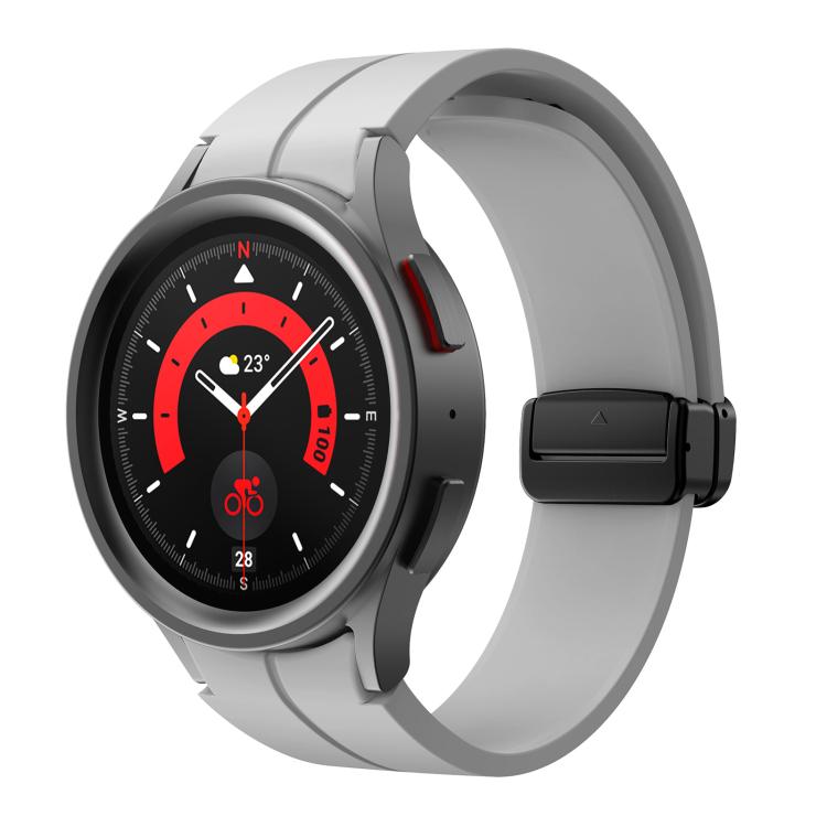Kalebol Concave Folding Magnetic Buckle Silicone Strap, For Samsung Galaxy Watch7 / 6 / 5