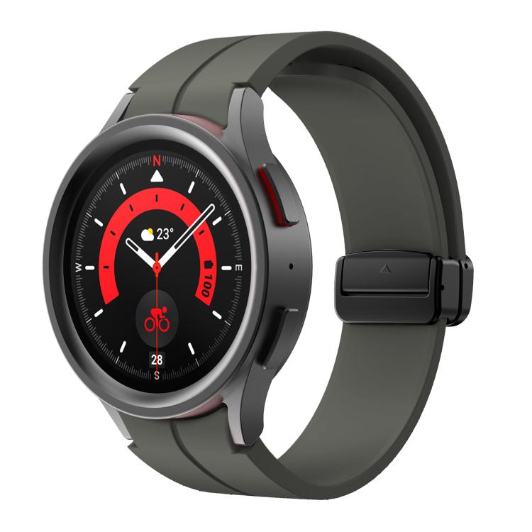 Kalebol Concave Folding Magnetic Buckle Silicone Strap, For Samsung Galaxy Watch7 / 6 / 5