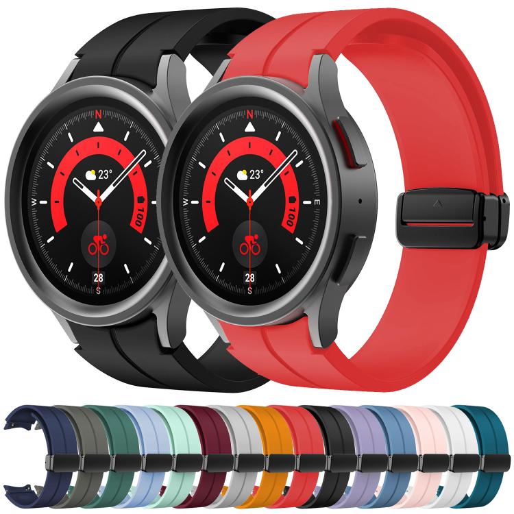 Kalebol Concave Folding Magnetic Buckle Silicone Strap, For Samsung Galaxy Watch7 / 6 / 5