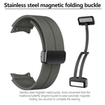 Kalebol Concave Folding Magnetic Buckle Silicone Strap, For Samsung Galaxy Watch7 / 6 / 5