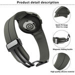 Kalebol Concave Folding Magnetic Buckle Silicone Strap, For Samsung Galaxy Watch7 / 6 / 5