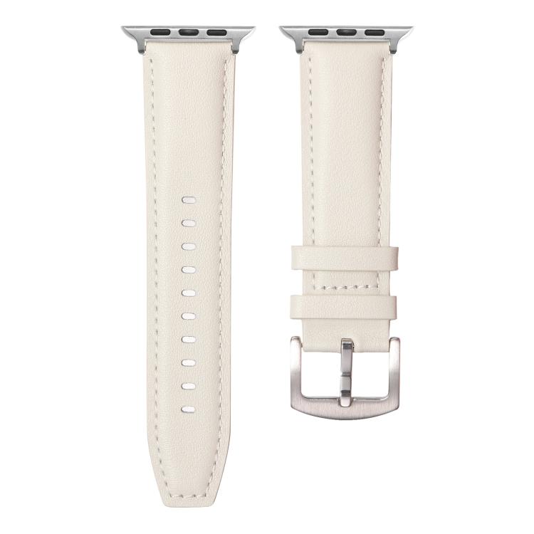 Kalebol Plain Genuine Leather Watch Band, For Apple Watch 46mm / 49mm / 45mm / 44mm, For Apple Watch 42mm / 41mm / 40mm / 38mm