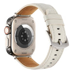 Kalebol Plain Genuine Leather Watch Band, For Apple Watch 46mm / 49mm / 45mm / 44mm, For Apple Watch 42mm / 41mm / 40mm / 38mm