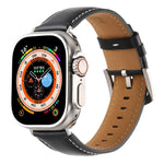 Kalebol Plain Genuine Leather Watch Band, For Apple Watch 46mm / 49mm / 45mm / 44mm, For Apple Watch 42mm / 41mm / 40mm / 38mm