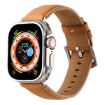 Kalebol Plain Genuine Leather Watch Band, For Apple Watch 46mm / 49mm / 45mm / 44mm, For Apple Watch 42mm / 41mm / 40mm / 38mm