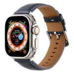 Kalebol Plain Genuine Leather Watch Band, For Apple Watch 46mm / 49mm / 45mm / 44mm, For Apple Watch 42mm / 41mm / 40mm / 38mm