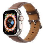 Kalebol Plain Genuine Leather Watch Band, For Apple Watch 46mm / 49mm / 45mm / 44mm, For Apple Watch 42mm / 41mm / 40mm / 38mm