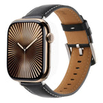 Kalebol Plain Genuine Leather Watch Band, For Apple Watch 46mm / 49mm / 45mm / 44mm, For Apple Watch 42mm / 41mm / 40mm / 38mm