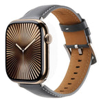 Kalebol Plain Genuine Leather Watch Band, For Apple Watch 46mm / 49mm / 45mm / 44mm, For Apple Watch 42mm / 41mm / 40mm / 38mm