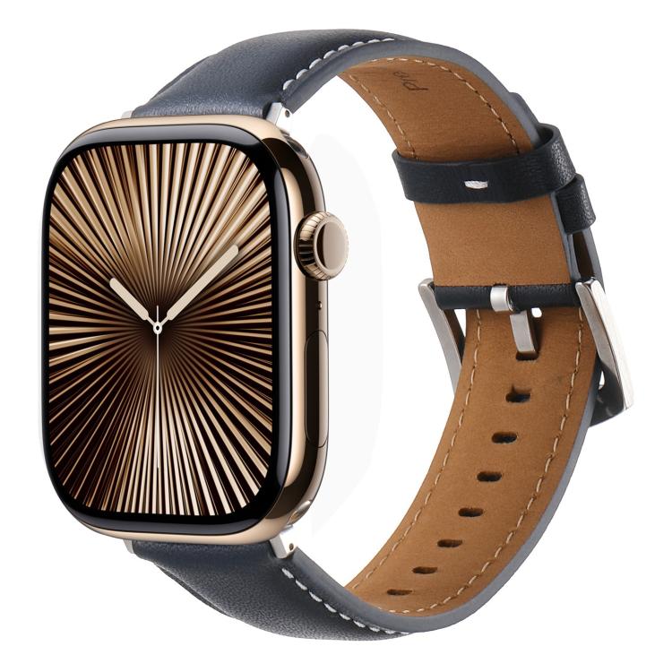 Kalebol Plain Genuine Leather Watch Band, For Apple Watch 46mm / 49mm / 45mm / 44mm, For Apple Watch 42mm / 41mm / 40mm / 38mm