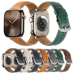 Kalebol Plain Genuine Leather Watch Band, For Apple Watch 46mm / 49mm / 45mm / 44mm, For Apple Watch 42mm / 41mm / 40mm / 38mm