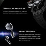 D11 1.46 inch 2 in 1 Bluetooth Earphone Smart Watch, Support Bluetooth Call / NFC / Heart Rate, D11 (Black), D11 (Green)