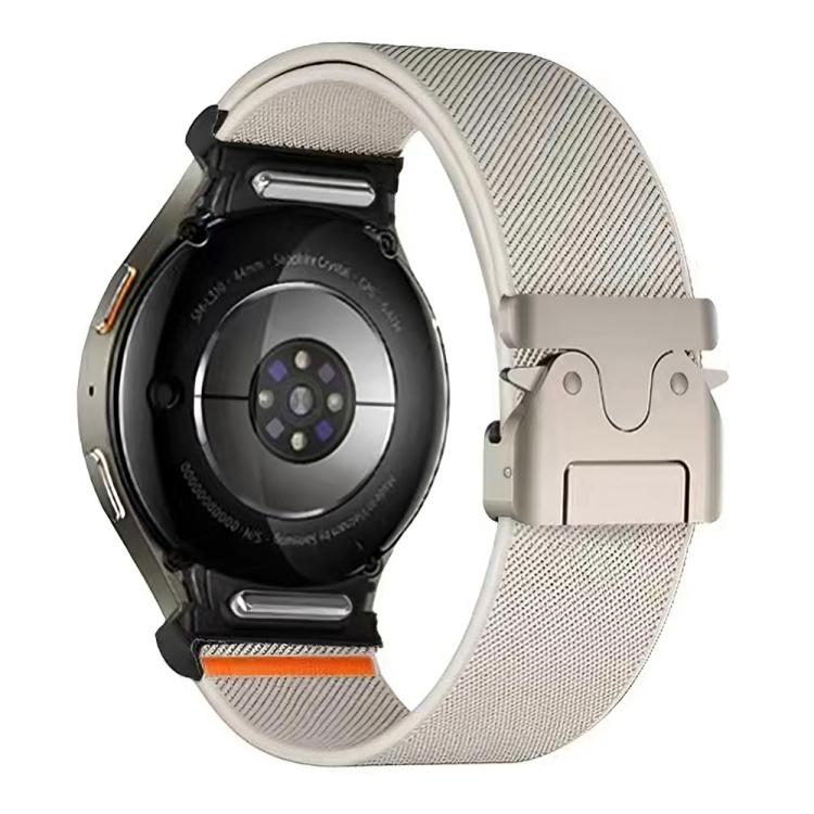 Press Button Connector Parachute Buckle Elastic Nylon Watch Band, For Samsung Galaxy Watch 7 / 6 / 5 / 4