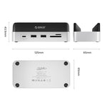 ORICO VSP10 Mini Dock Desktop Storage Expansion Multi-function Holder for Mac Mini 2024, 512GB, 1TB, 2TB, 4TB