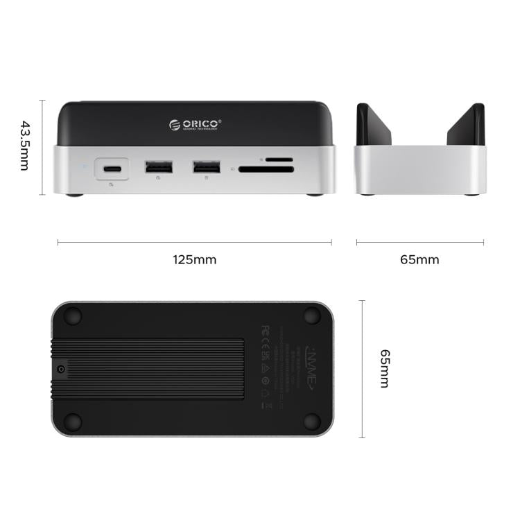 ORICO VS10 Mini Dock Desktop Expansion Multi-function Holder for Mac Mini 2024, without Memory, without Memory