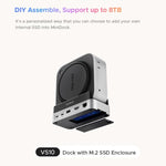 ORICO VS10 Mini Dock Desktop Expansion Multi-function Holder for Mac Mini 2024, without Memory, without Memory